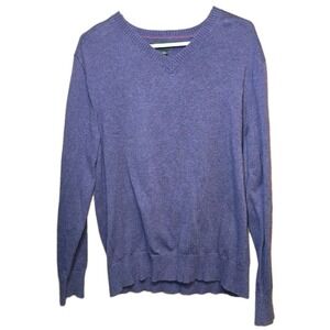 🟣 Banana Republic Purple V-Neck‎ Knit Sweater | Women's Large | GUC